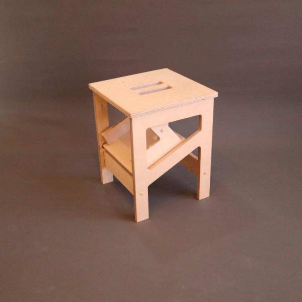 Компактный и надежный табурет-стремянка со складной ступенькой — фото 4